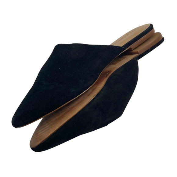 MADEWELL The Remi Mule Suede Leather Point Toe Flats In Black size 9 - Picture 6 of 10